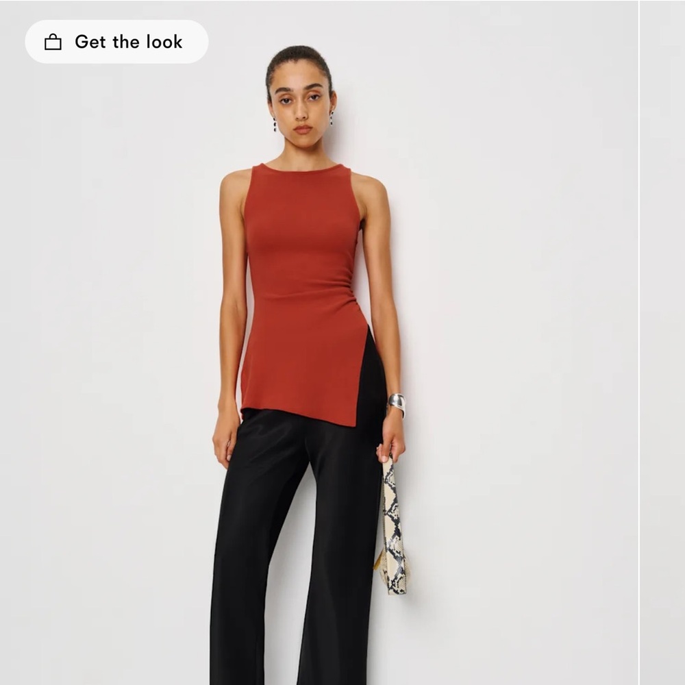 Reformation Red Asymmetric Tank